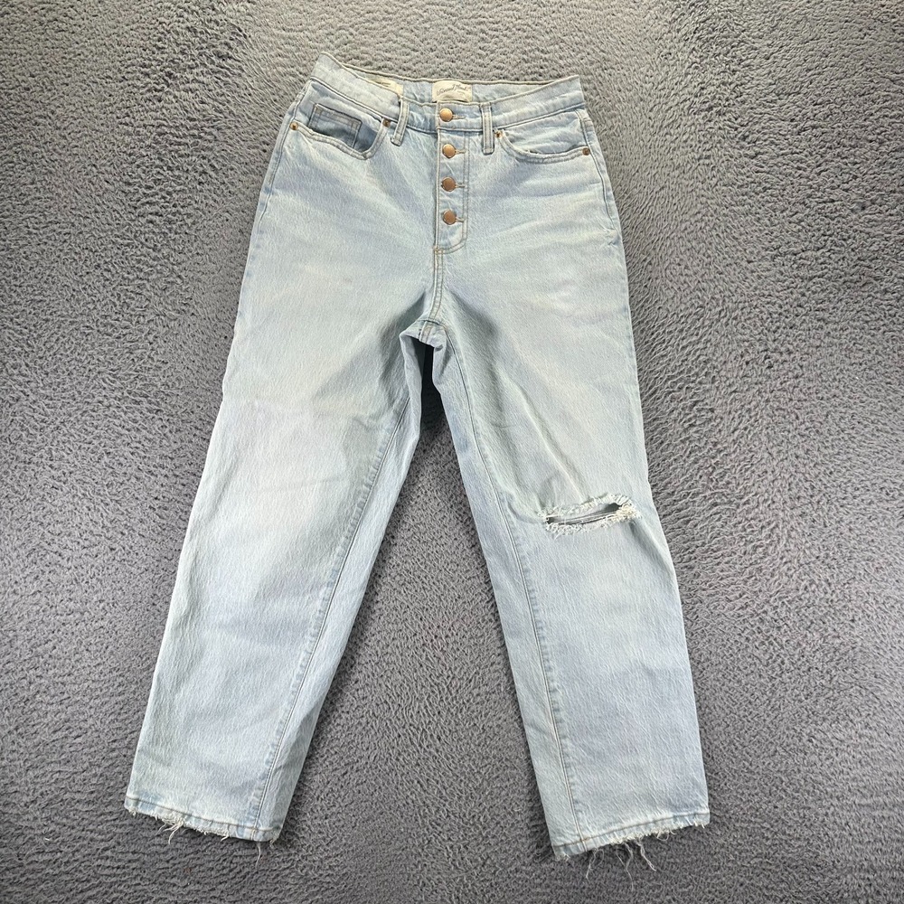 Vintage Universal Thread Jeans Women's 4 Blue Cotton Denim Straight Distressed
